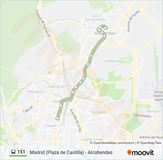 151 Bus Line Map