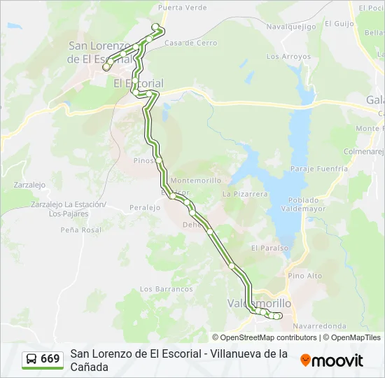 669 Bus Line Map
