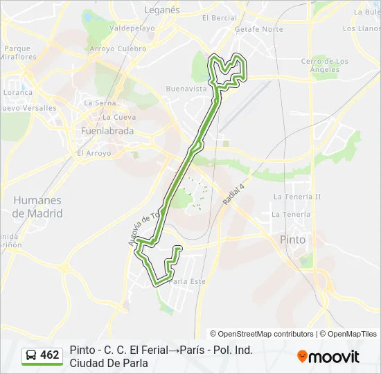 462 Bus Line Map