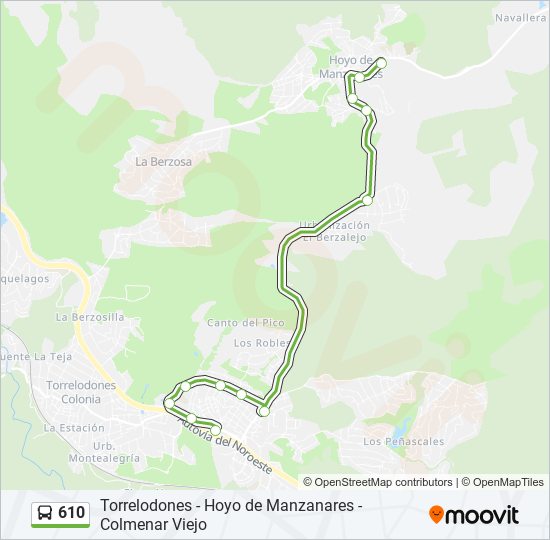 610 bus Line Map