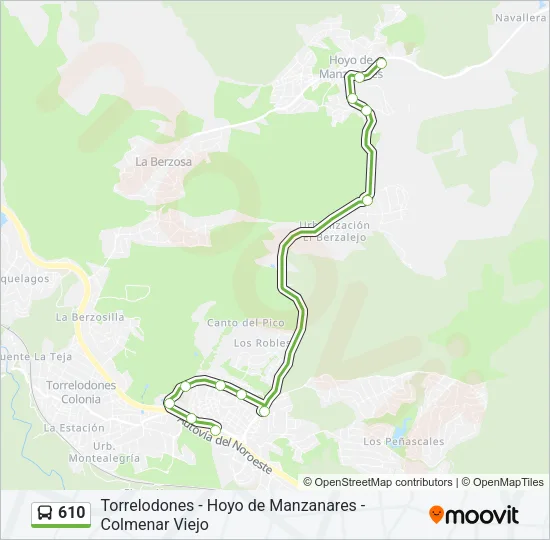 610 Bus Line Map