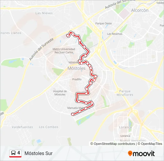 4 Bus Line Map