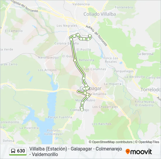 630 Bus Line Map
