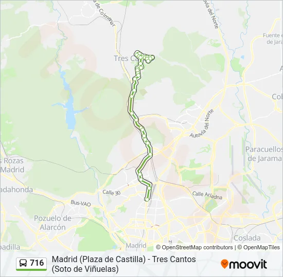716 Bus Line Map