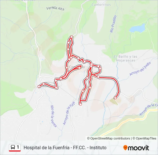 1 Bus Line Map