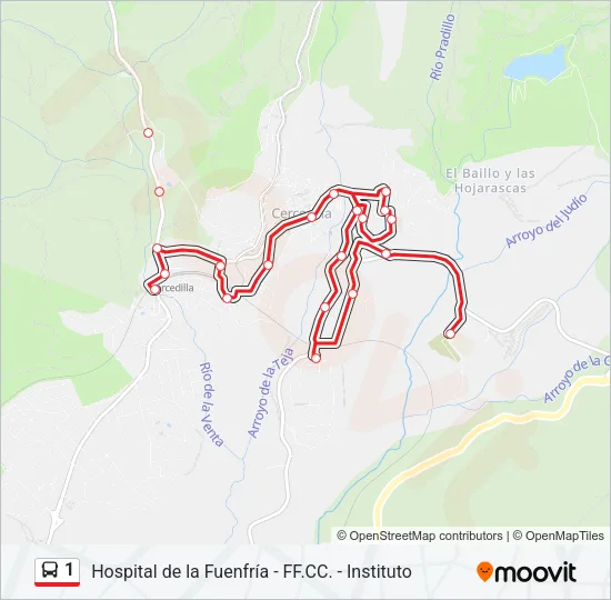 1 Bus Line Map