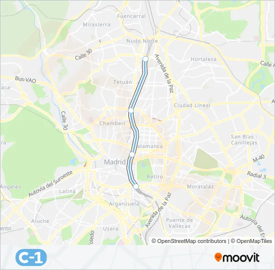 C1 Train Line Map