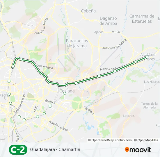 C2 Train Line Map