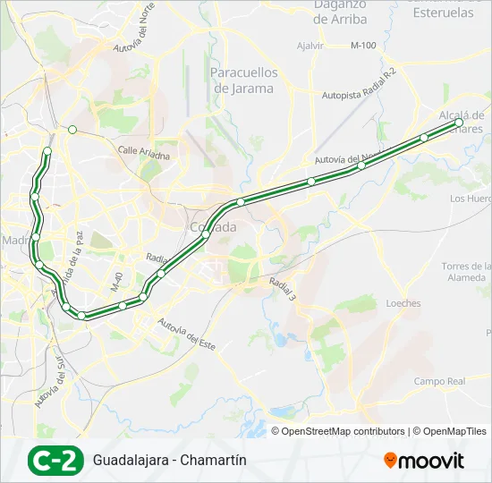 C2 Train Line Map