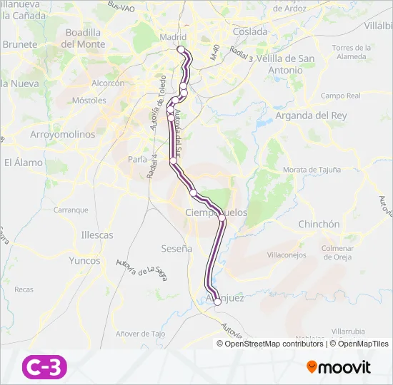 C3 Train Line Map