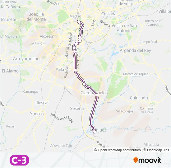 C3 Train Line Map
