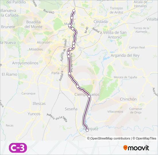 C3 Train Line Map
