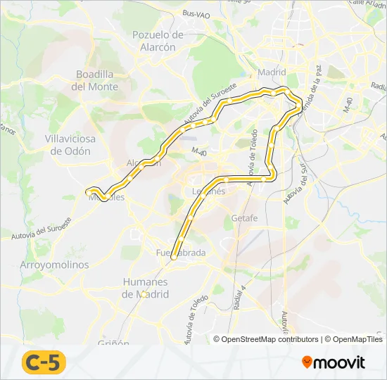 C5 Train Line Map