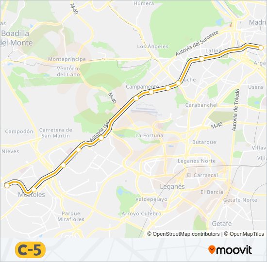C5 Train Line Map