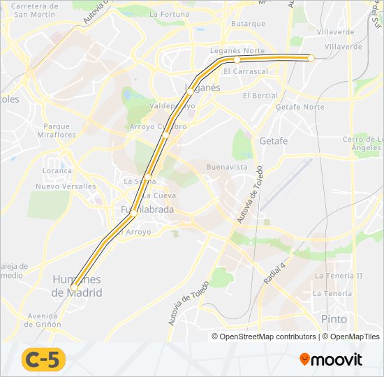 C5 Train Line Map