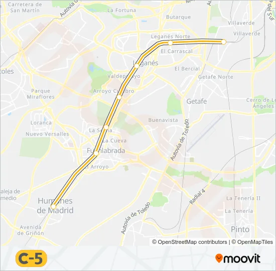 C5 Train Line Map