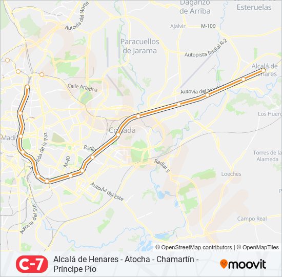 C7 Train Line Map