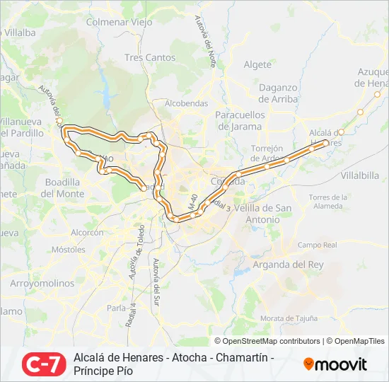 C7 Train Line Map