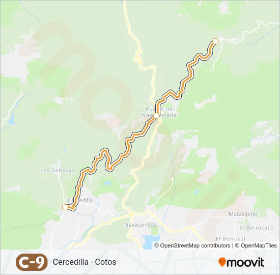 C9 Train Line Map
