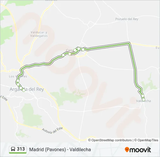 313 Bus Line Map