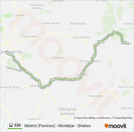 326 Bus Line Map