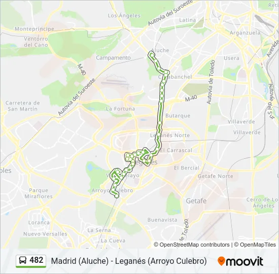 482 Bus Line Map