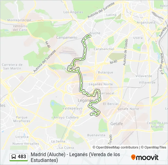 483 Bus Line Map