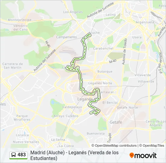 483 Bus Line Map
