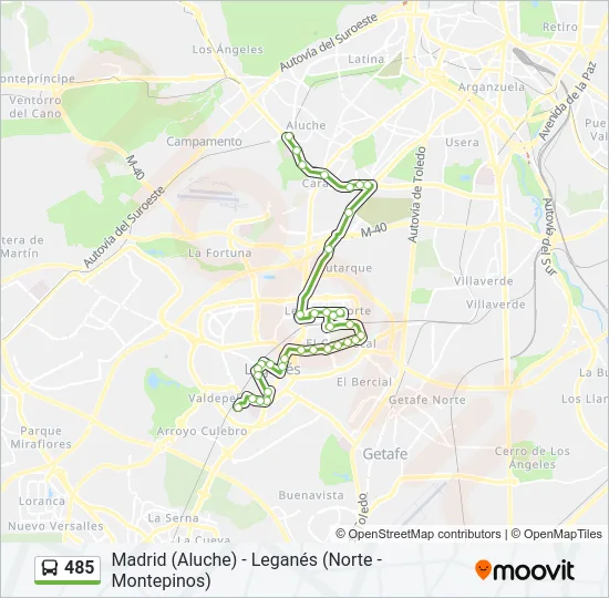 485 Bus Line Map