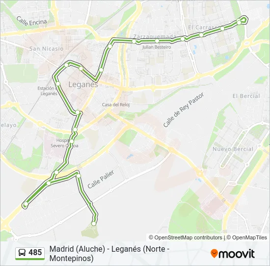 485 Bus Line Map