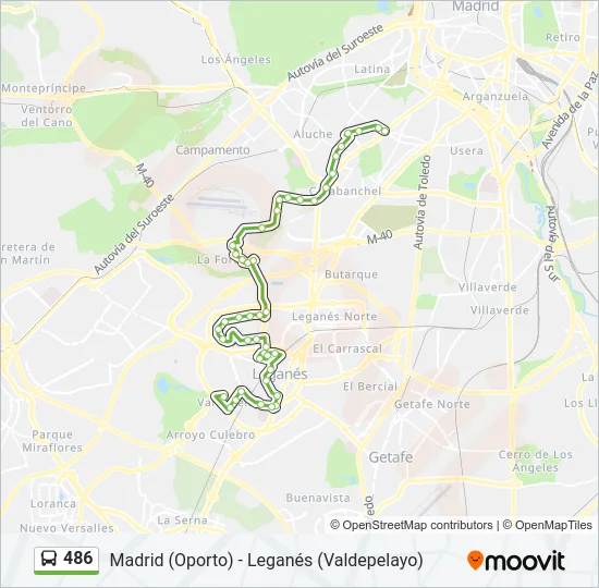 486 Bus Line Map