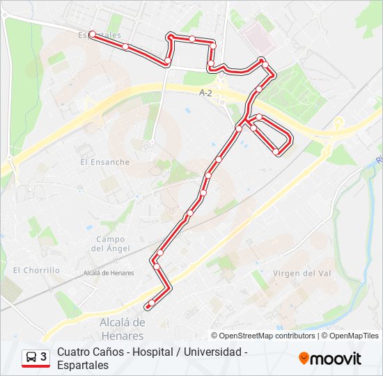 3 bus Mapa de línia