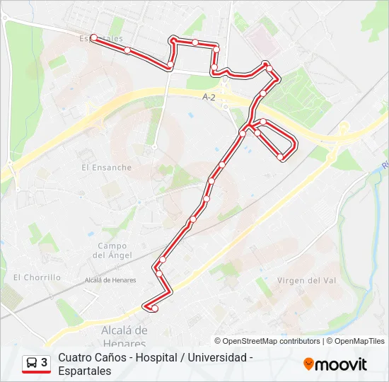 3 Bus Line Map