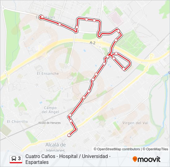 3 Bus Line Map