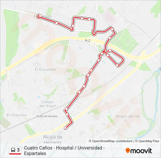 3 Bus Line Map