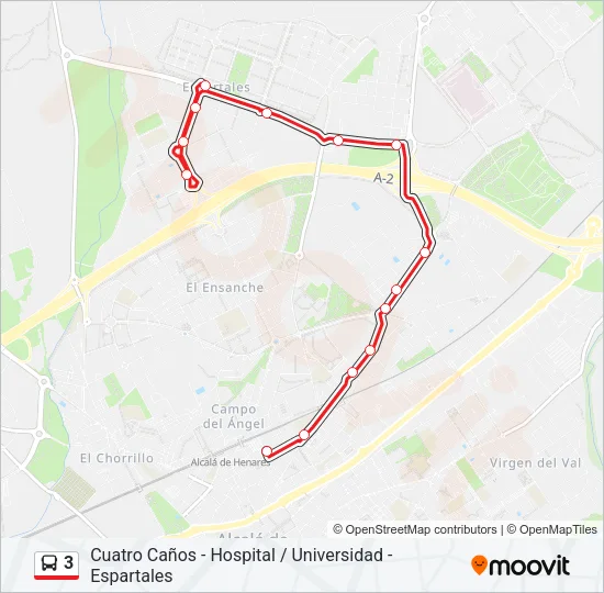 3 Bus Line Map