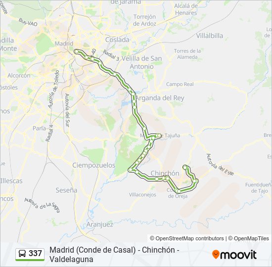 337 bus Line Map