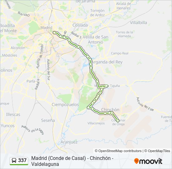 337 bus Line Map