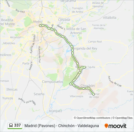 337 Bus Line Map