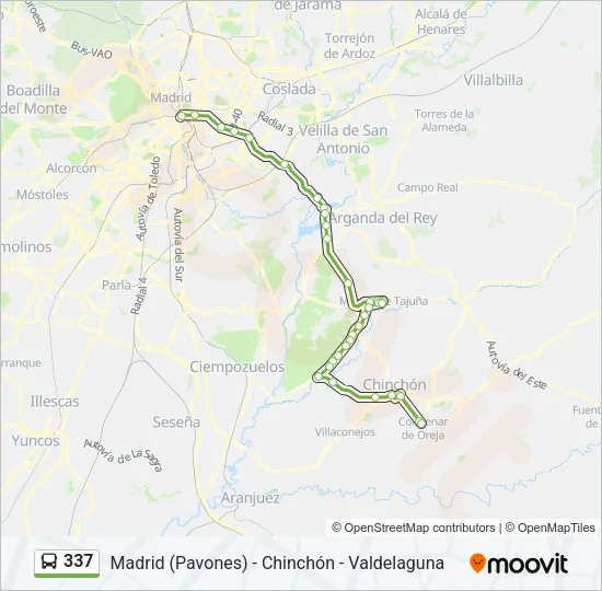 337 Bus Line Map