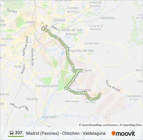 337 Bus Line Map