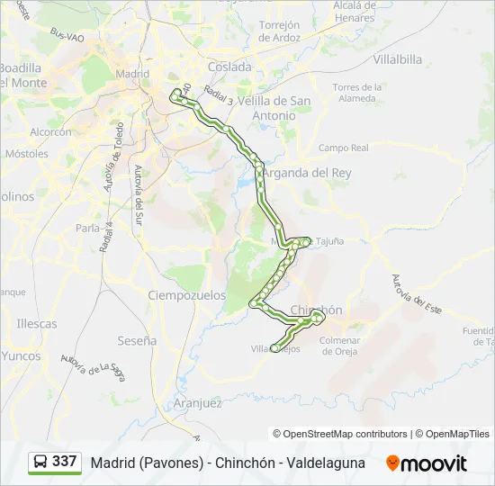 337 Bus Line Map