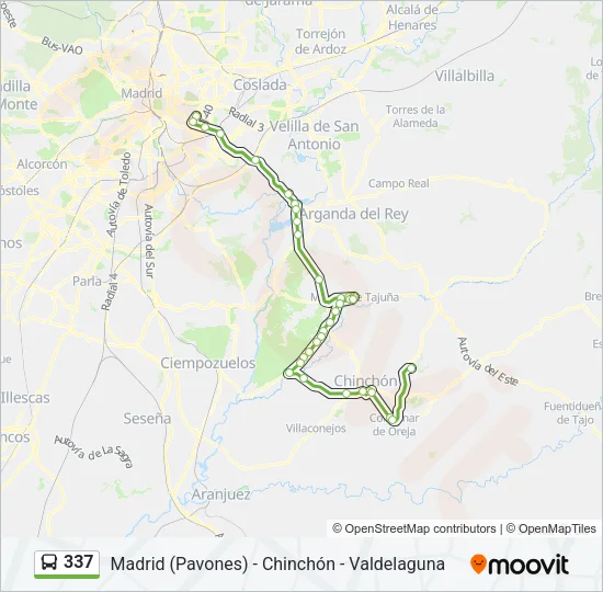 337 Bus Line Map