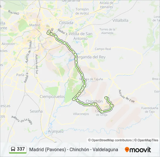 337 Bus Line Map