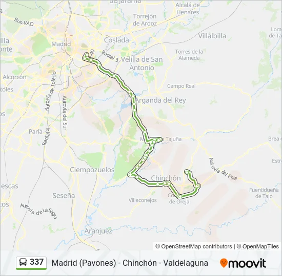 337 Bus Line Map