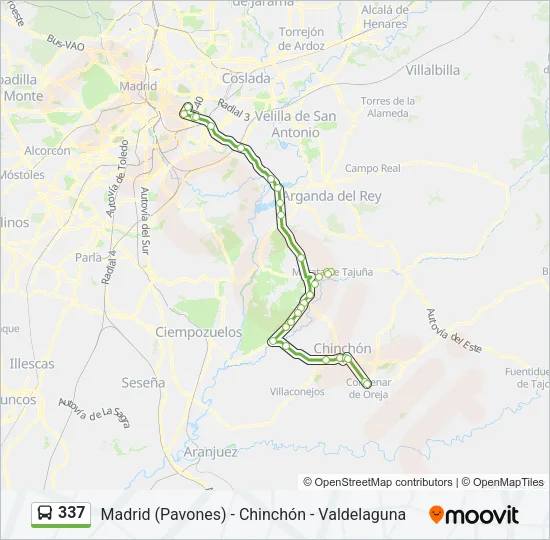 337 Bus Line Map