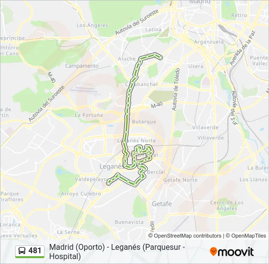 481 Bus Line Map