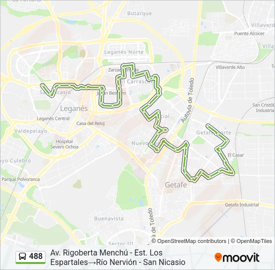 488 Bus Line Map