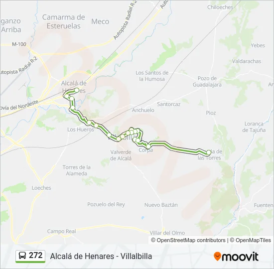 272 Bus Line Map