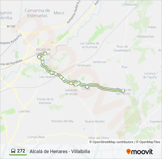 272 Bus Line Map